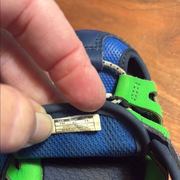 Carter's Navy and Lime Kids Sandals - Picture 2 of 7